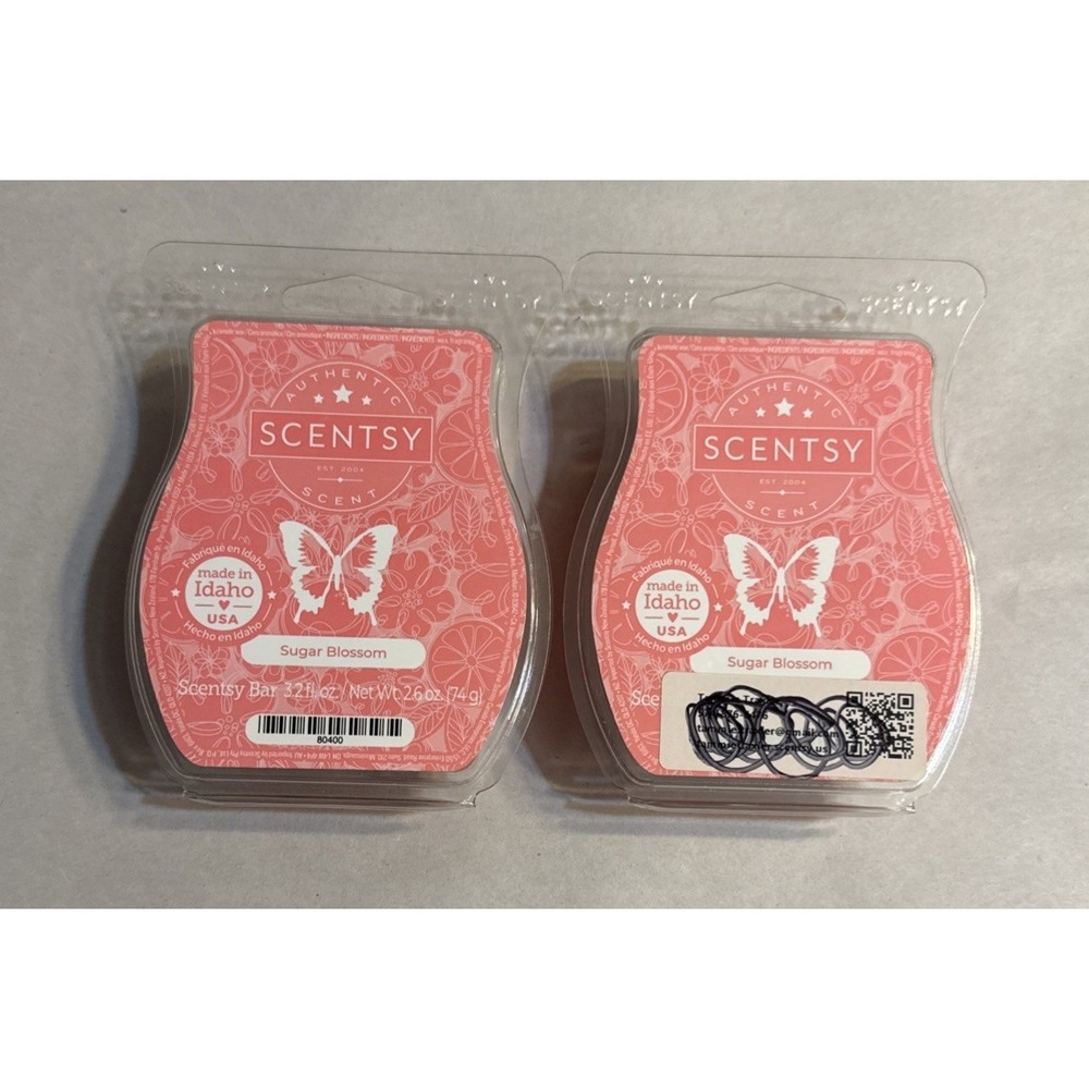 Lot of 2‎ Scentsy Wax Bar Melts Sugar Blossom Scent (3.2 fl. oz.) Retired NEW